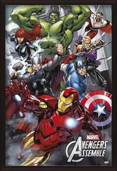 Kehystetty juliste Marvel - Avengers Assemble