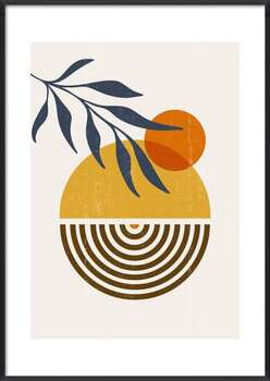 Juliste Abstract  Sun print boho minimalist