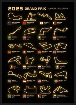 Juliste Formula 1 Season Calendar 2025