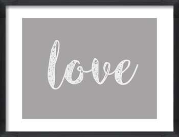 Juliste Cursive grey love