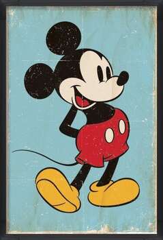 Kehystetty juliste Mickey Mouse - Retro
